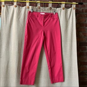Talbots crisp cotton khaki capris pants 6 watermelon